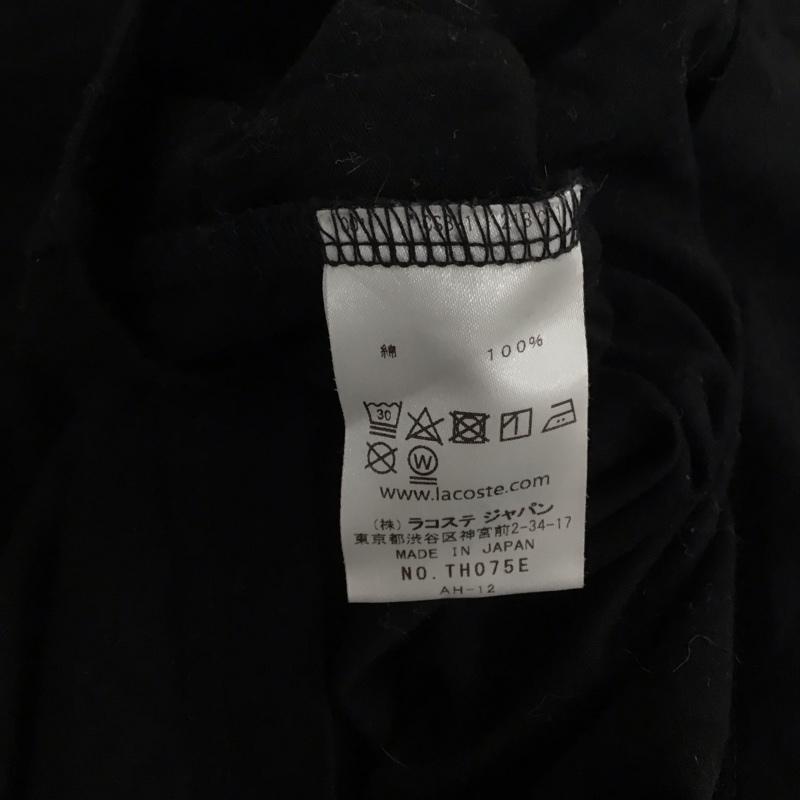 ラコステ LACOSTE Tシャツ 半袖 半袖カットソー プリントTシャツ クルーネックカットソー 5 ロゴ、文字 黒 / ブラック / メンズ USED 古着 中古 10131509