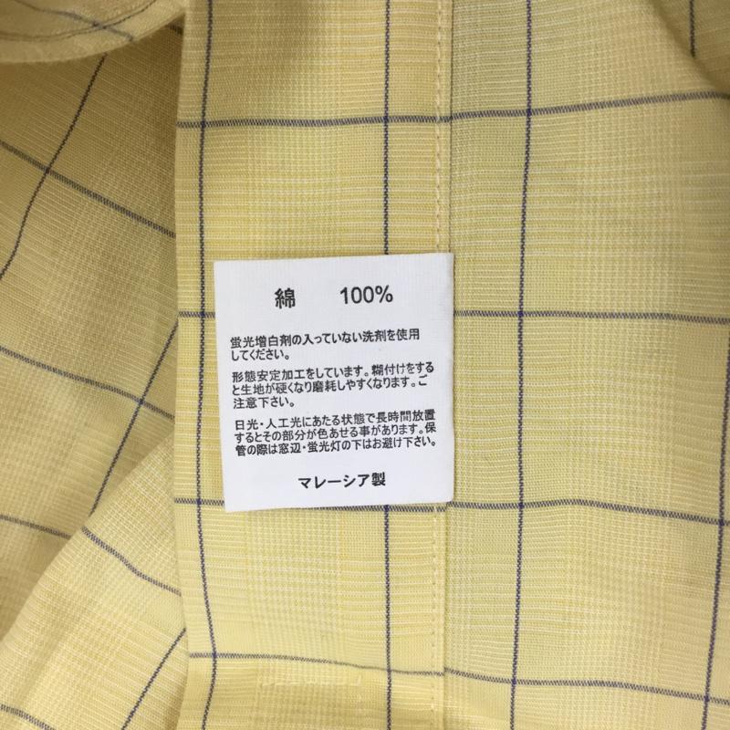 ブルックスブラザーズ BROOKS BROTHERS シャツ、ブラウス 長袖 ボタンダウン チェック 黄 / イエロー / メンズ USED 古着 中古 10111374