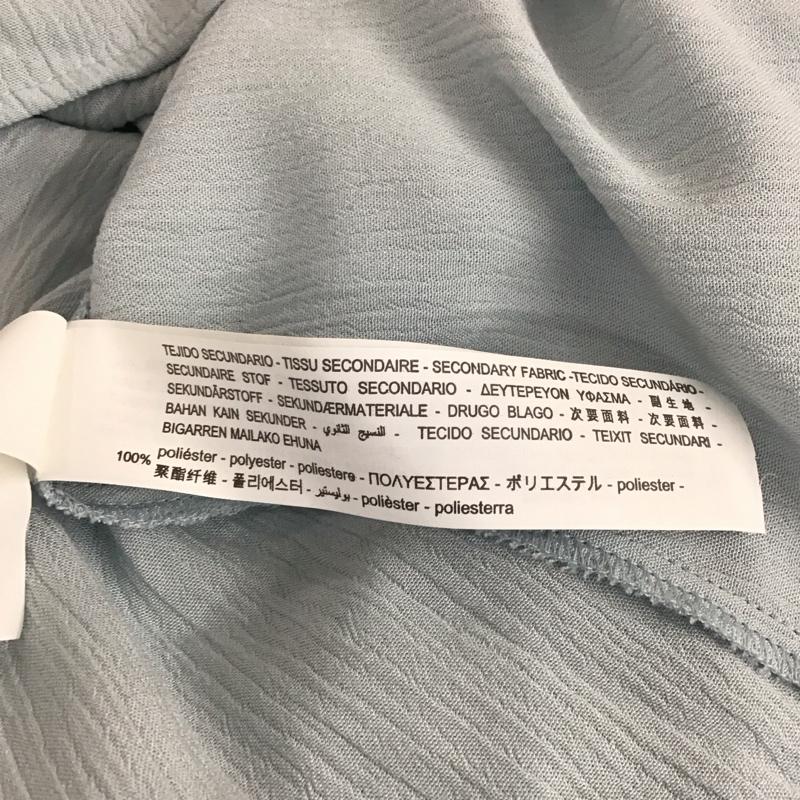 ザラ ZARA シャツ、ブラウス 長袖 1971 099 406 襟レース タグ付き S 無地 水色 / ライトブルー / レディース USED 古着 中古 10120367