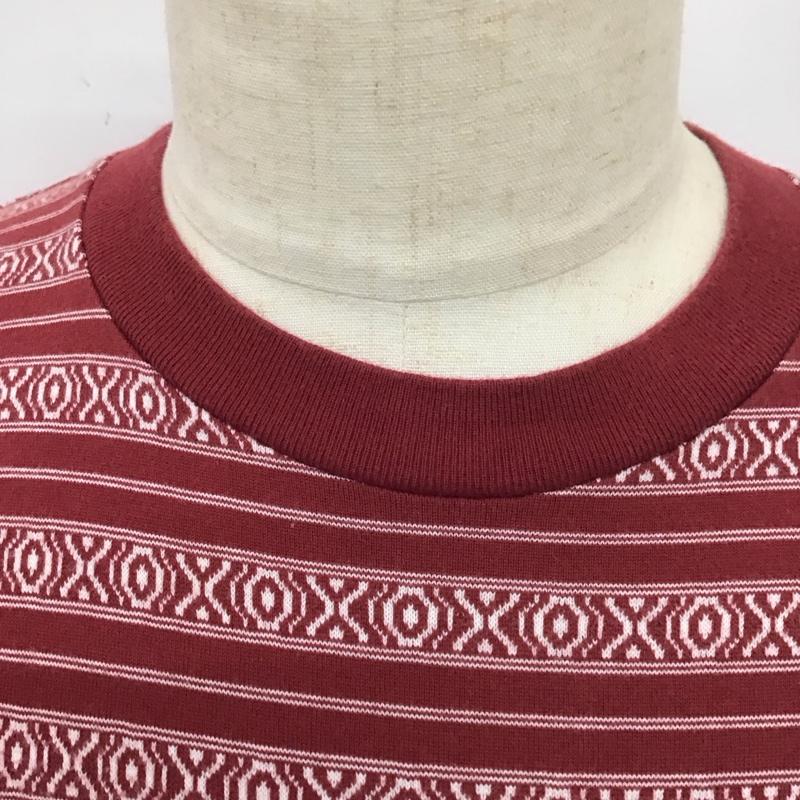 クーティー COOTIE Tシャツ 半袖 半袖カットソー プリントTシャツ クルーネックカットソー L プリント 白 / ホワイト / X えんじ / ワインレッド /  メンズ USED 古着 中古 10113144