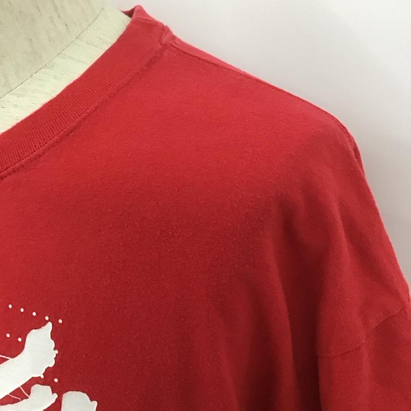 ナイキ NIKE Tシャツ 半袖 半袖カットソー プリントTシャツ クルーネックカットソー スポーツウェア L プリント 赤 / レッド / メンズ USED 古着 中古 10107211