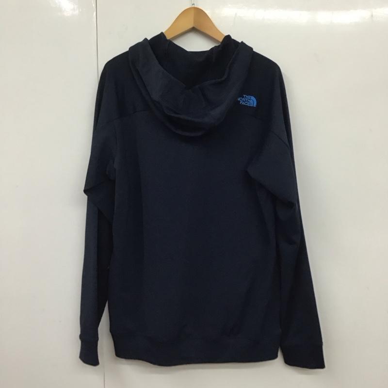 ザノースフェイス THE NORTH FACE パーカー 長袖 nt61509 MomentumHoodieJKT ジップアップパーカー XL ロゴ、文字 紺 / ネイビー /  メンズ USED 古着 中古 10131555