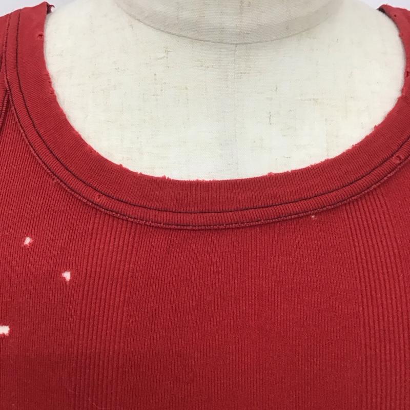 ナンバーナイン NUMBER (N)INE タンクトップ タンクトップ タンクトップ ノースリーブカットソー 00s 宮下貴裕 3 無地 赤 / レッド / メンズ USED 古着 中古 10111952