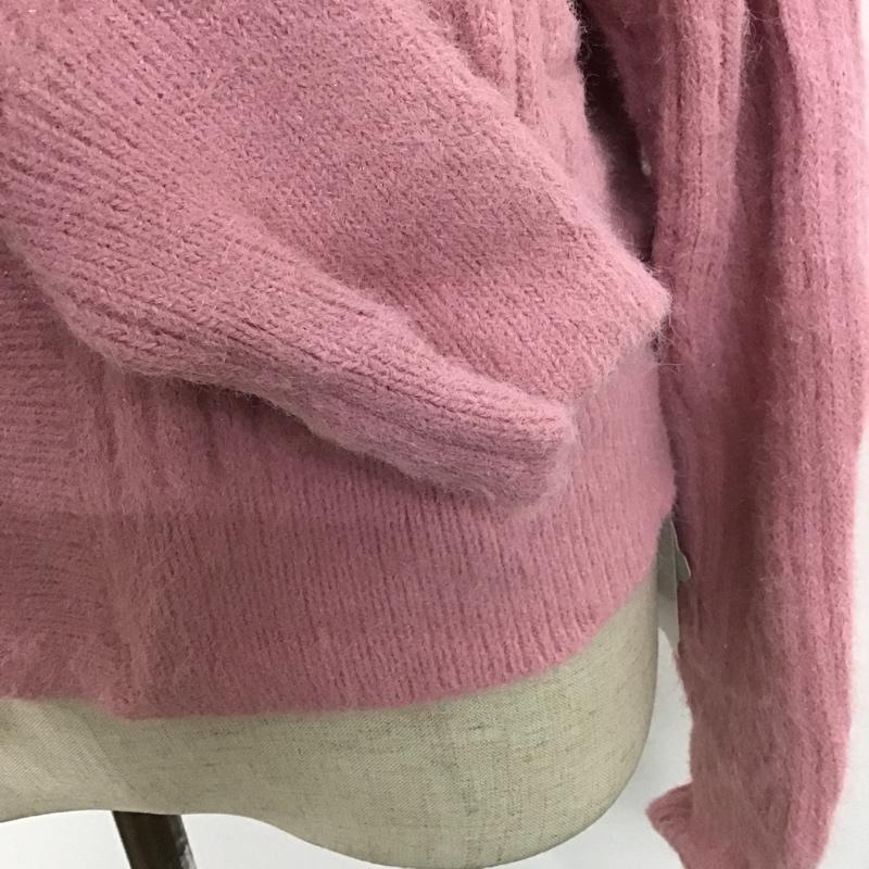 ジェラートピケ gelato pique カーディガン 長袖 無地 桃 / ピンク / レディース USED 古着 中古 10106148