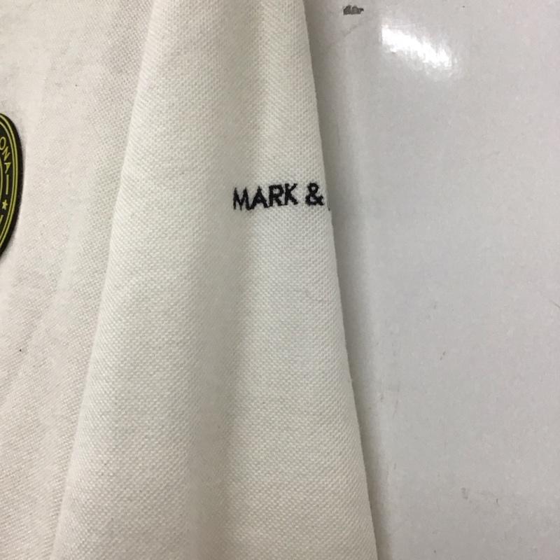 マークアンドロナ MARK&LONA ポロシャツ 長袖 長袖ポロシャツ 長袖カットソー カラーシャツ 46 ロゴ、文字 白 / ホワイト / メンズ USED 古着 中古 10137846