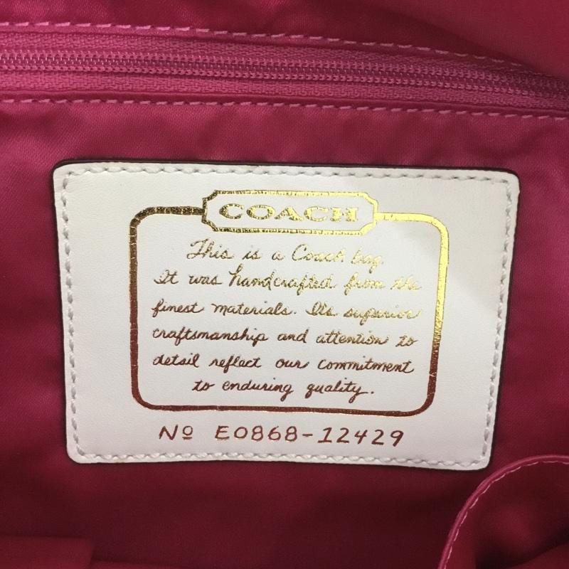 コーチ COACH トートバッグ トートバッグ 12429 シグネチャー ロゴ、文字 ベージュ / ベージュ / X 白 / ホワイト / レディース USED 古着 中古 10134316
