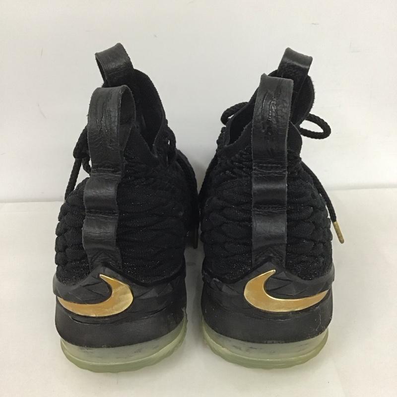 ナイキ NIKE スニーカー スニーカー 922811-006 GS LEBRON 15 24cm 24.0cm ワンポイント 黒 / ブラック / レディース USED 古着 中古 10125686