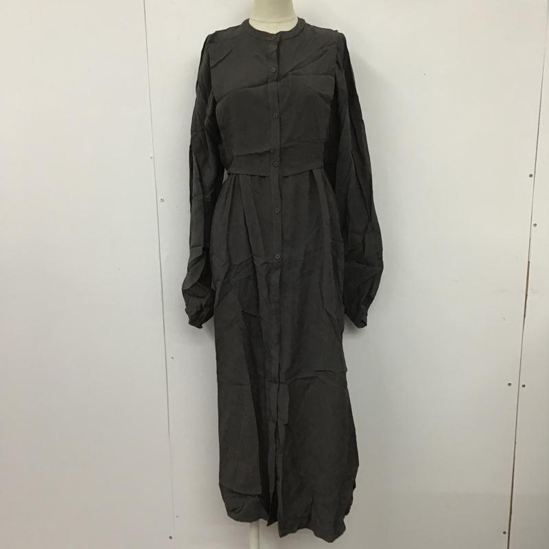 ローリーズファーム LOWRYS FARM ワンピース ロングスカート lf721002ts ボリュームドレスシャツワンピース ロングワンピース 長袖シャツワンピース FREE 無地 灰 / グレー / レディース USED 古着 中古 10105914