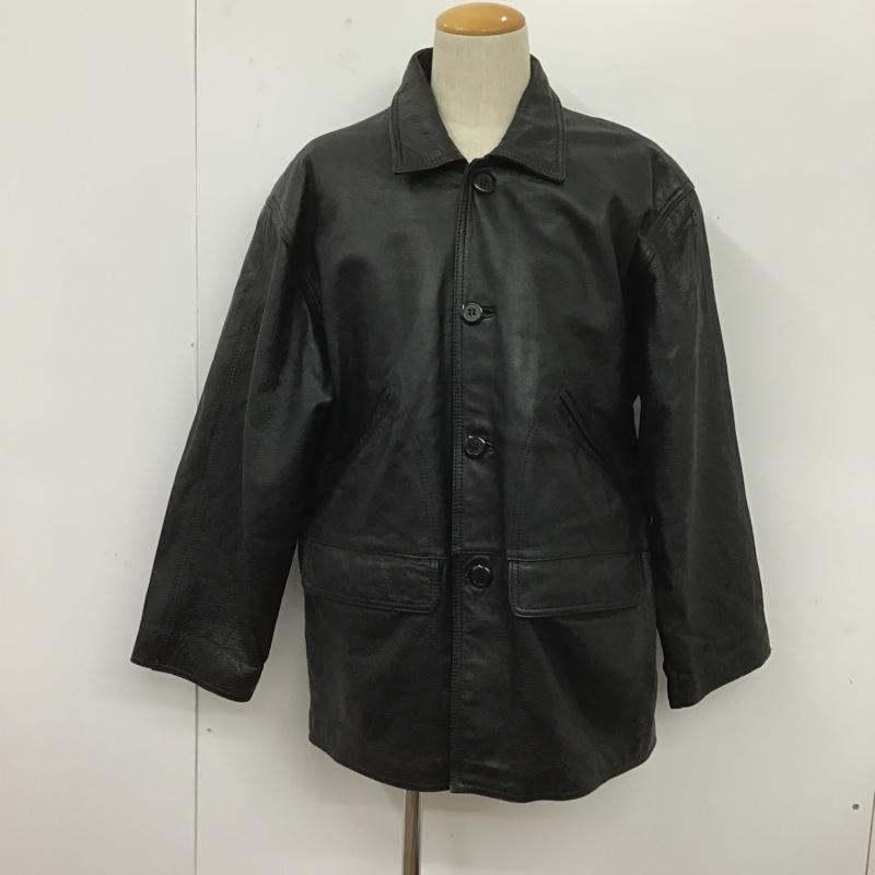 古着 USED コート コート一般 レザー L 無地 黒 / ブラック / メンズ USED 古着 中古 10105977