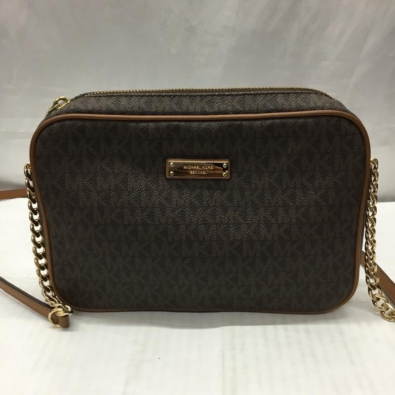マイケルコース MICHAEL KORS ショルダーバッグ ショルダーバッグ 32S7GJSC7B ロゴ、文字 ダークブラウン / ダークブラウン / レディース USED 古着 中古 10119194