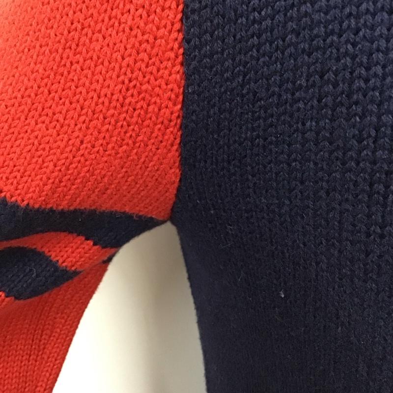 ポロバイラルフローレン Polo by RALPH LAUREN ニット、セーター 長袖 ハーフジップ ビッグポニー XL ワンポイント 紺 / ネイビー / X 赤 / レッド / メンズ USED 古着 中古 10110841