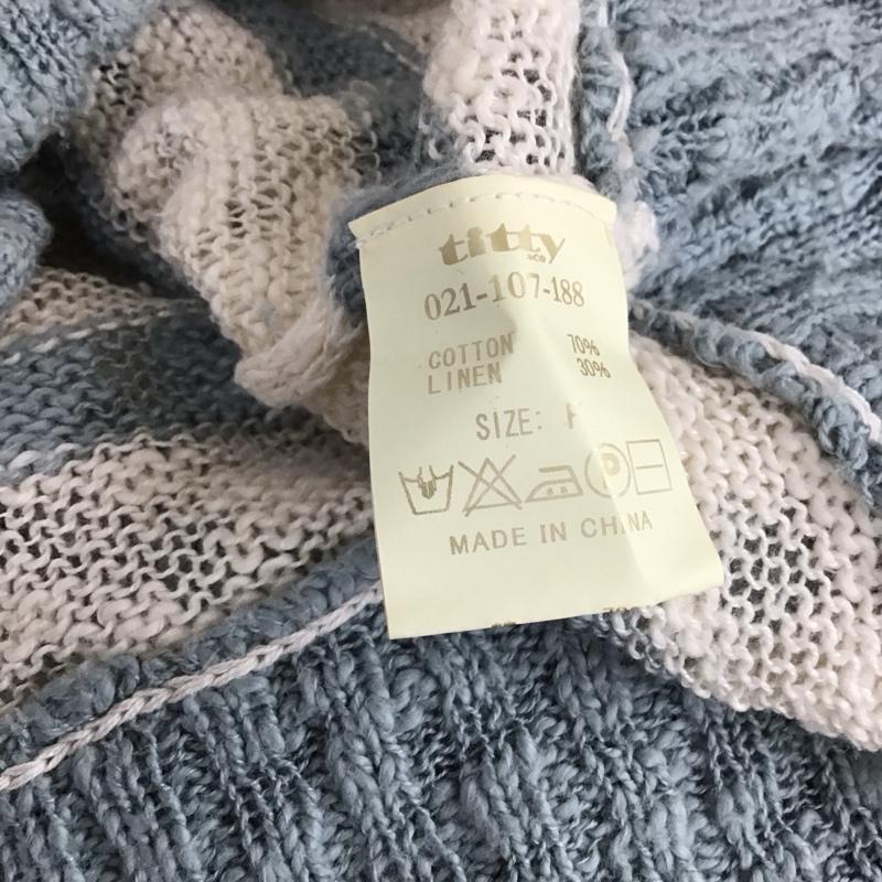 ティティーアンドコー titty&Co. ニット、セーター 長袖 長袖ニットカットソー ニット セーター クルーネックニット FREE 無地 マルチカラー / マルチカラー / レディース USED 古着 中古 10117892