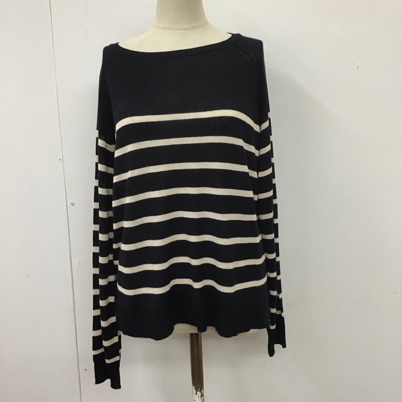 ザラ ZARA ニット、セーター 長袖 ボーダー S ボーダー柄 マルチカラー / マルチカラー /  レディース USED 古着 中古 10114141