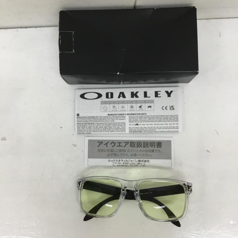 オークリー OAKLEY めがね・サングラス サングラス OO9244-6356 オークリー ホルブルック ワンポイント 透明 / クリア / X 黄緑 / イエローグリーン / メンズ USED 古着 中古 10133601
