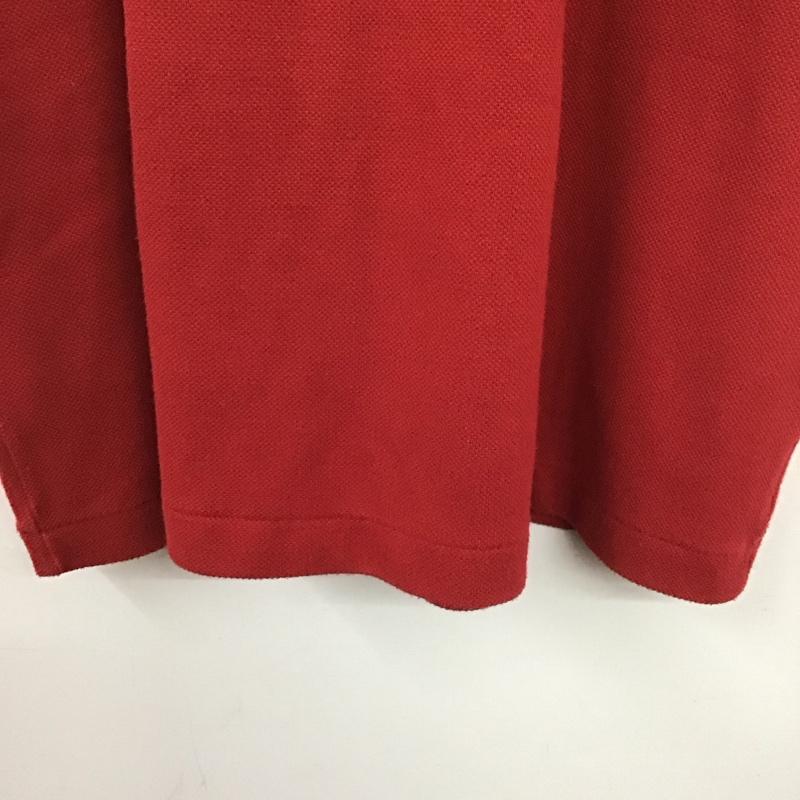 ザノースフェイス THE NORTH FACE ポロシャツ 半袖 半袖ポロシャツ カラーシャツ 半袖カットソー L ロゴ、文字 赤 / レッド / メンズ USED 古着 中古 10138575