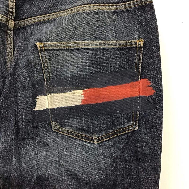 トミー TOMMY パンツ デニム、ジーンズ 214-711532-050 ストレートパンツ L 無地 青 / ブルー /  メンズ USED 古着 中古 10122163