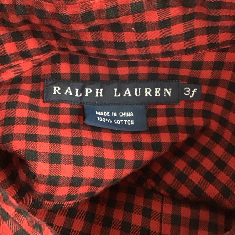 ラルフローレン RALPHLAUREN シャツ、ブラウス 長袖 長袖シャツ カラーシャツ ポケットシャツ 長袖カットソー チェックシャツ チェック 黒 / ブラック / X 赤 / レッド /  メンズ USED 古着 中古 10110931