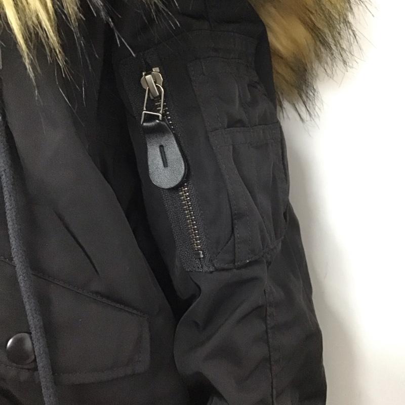 マウジー MOUSSY ジャケット、上着 ジャケット、ブレザー 010CAH30-5560 SHORT N-2B ミリタリージャケット フェイクファー FREE 無地 黒 / ブラック / レディース USED 古着 中古 10123229