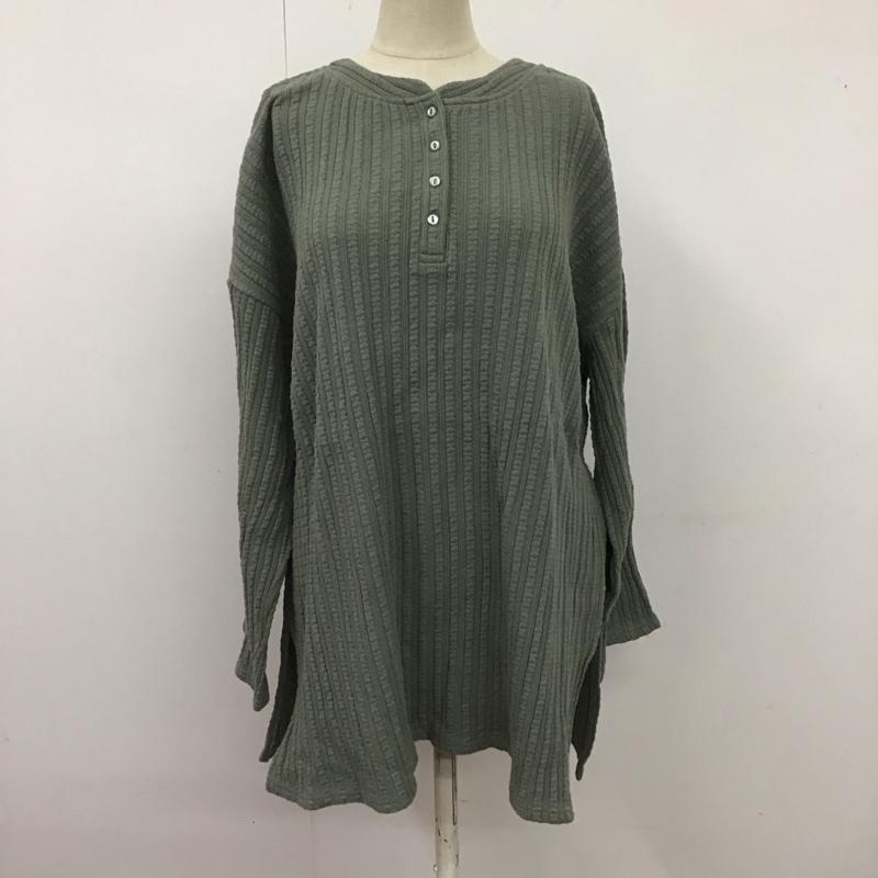 フリークスストア FREAK S STORE カットソー 長袖 長袖カットソー 無地カットソー ヘンリーネック FREE カーキ / カーキ / レディース USED 古着 中古 10125157