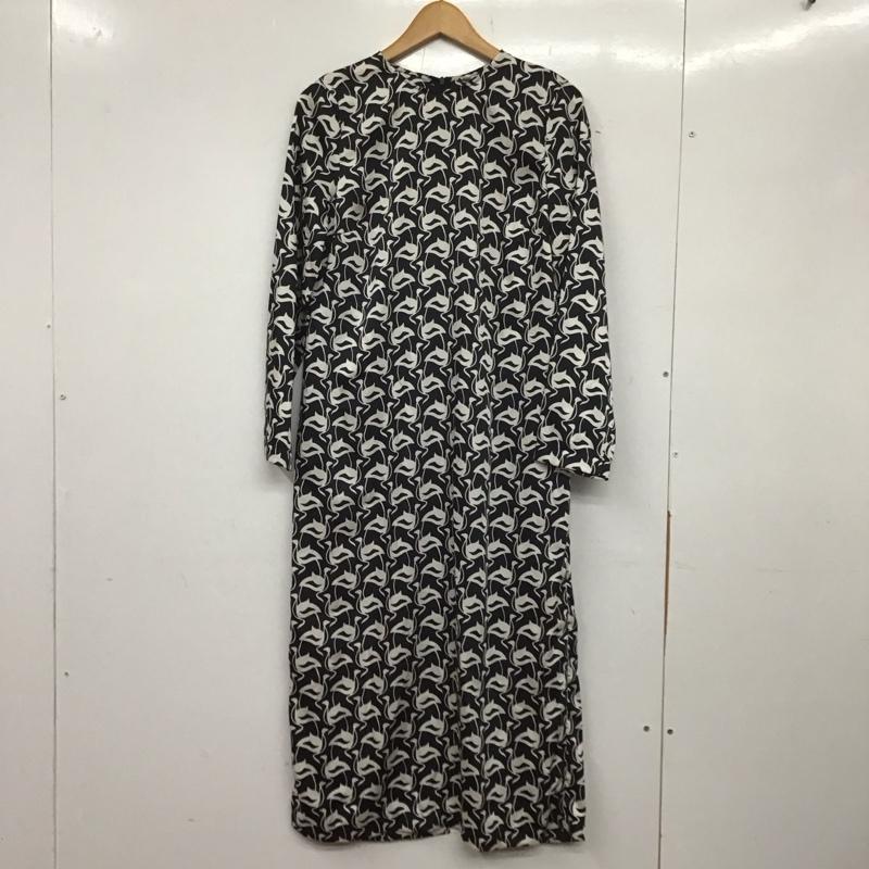 ザラ ZARA ワンピース ロングスカート 2045 624 800 S 総柄 黒 / ブラック / レディース USED 古着 中古 10139371