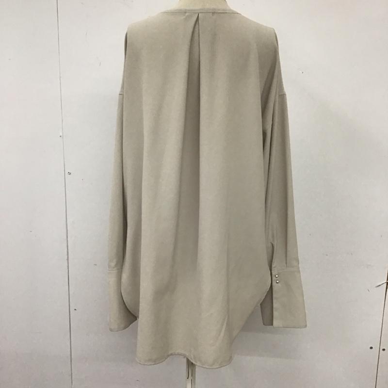 ジーナシス JEANASIS カットソー 長袖 JS063387MC キーネック FREE 無地 灰 / グレー /  レディース USED 古着 中古 10115080