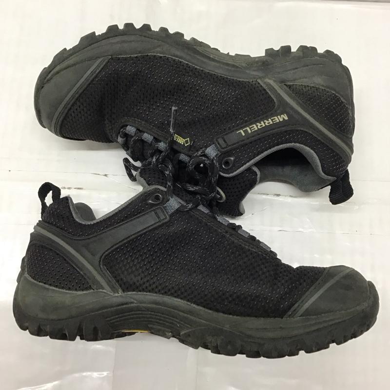 メレル MERRELL アウトドアシューズ アウトドアシューズ J575408 トレッキングシューズ ゴアテックス スニーカー US6.5 US:6.5 ロゴ、文字 黒 / ブラック / レディース USED 古着 中古 10118136