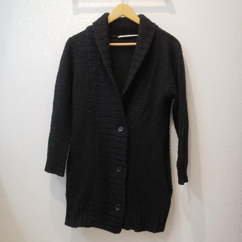 スピック&スパン Spick & Span カーディガン 七分袖 FREE 無地 黒 / ブラック / レディース USED 古着 中古 10008651