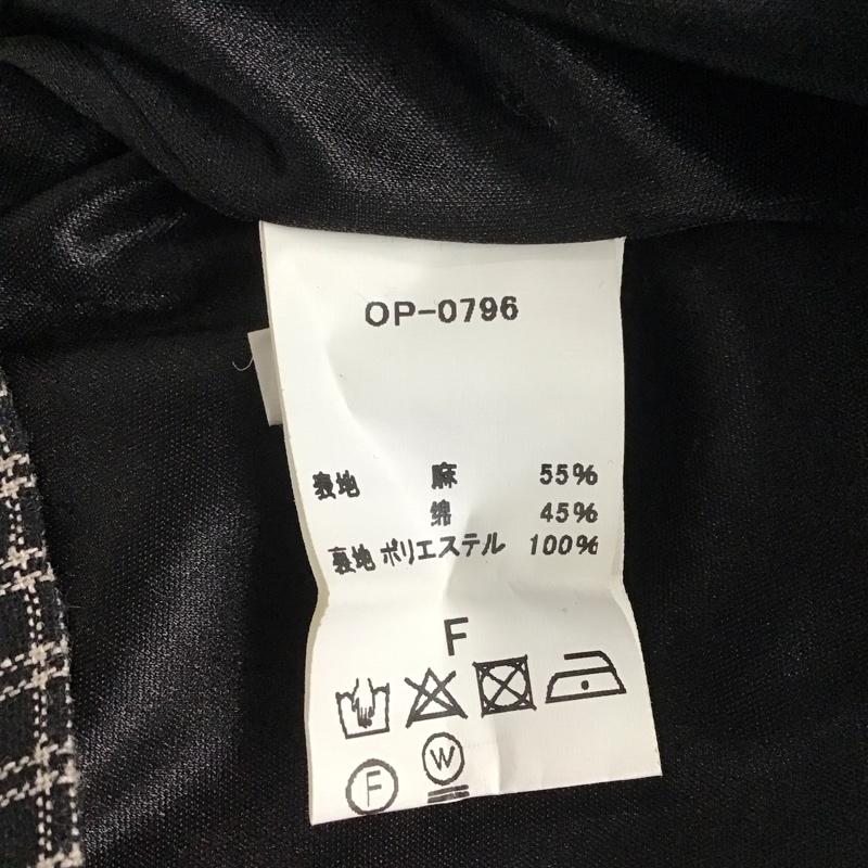 アルシーヴ archives ワンピース ひざ丈スカート OP-0796 パワショルミニワンピース 半袖ワンピース チェックワンピース FREE チェック 黒 / ブラック / X 白 / ホワイト / レディース USED 古着 中古 10110889