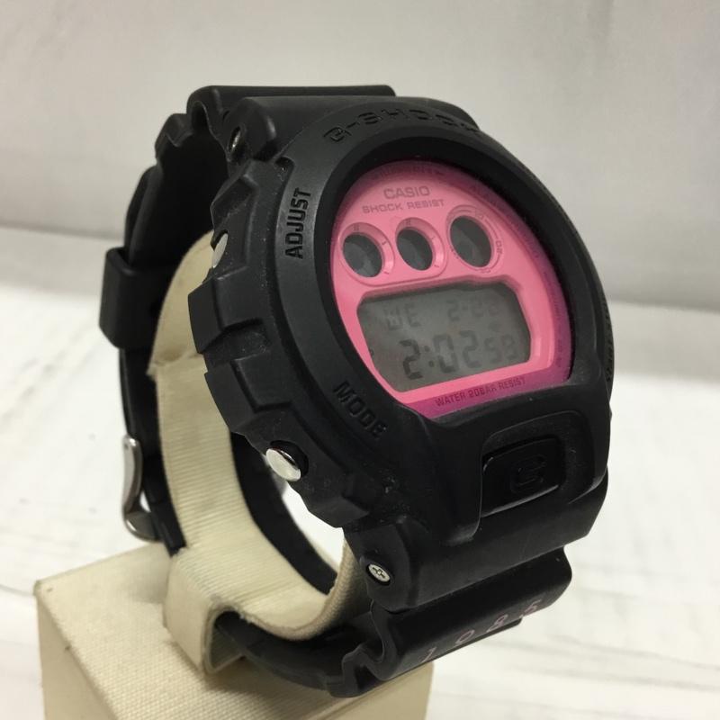 ジーショック G-SHOCK 腕時計 デジタル DW-6900FS TOMMY コラボモデル ロゴ、文字 黒 / ブラック / X 桃 / ピンク / メンズ USED 古着 中古 10106399