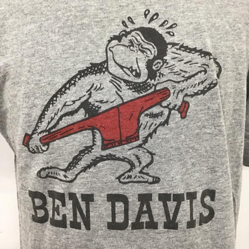 ベンデイビス BEN DAVIS Tシャツ 半袖 半袖カットソー プリントTシャツ クルーネックカットソー L プリント 灰 / グレー /  メンズ USED 古着 中古 10110778