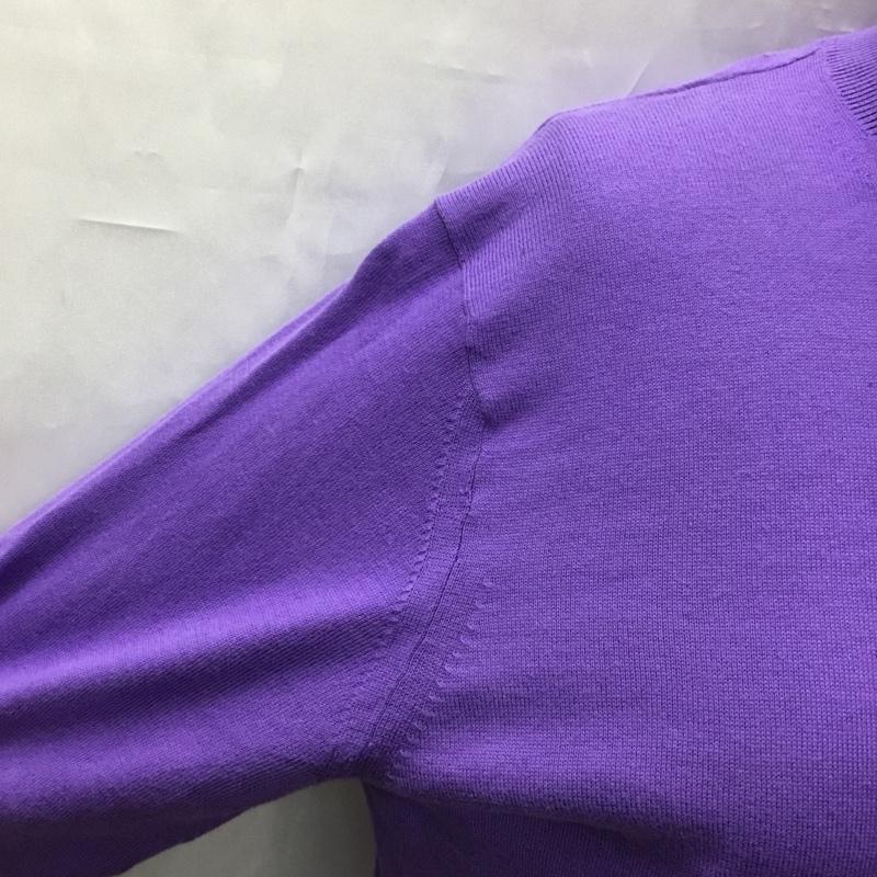 ユナイテッドアローズ UNITED ARROWS アンサンブルニット 長袖 1528-106-0078 UGCB コットン カーディガン ノースリーブニット タートルネック クルーネック 無地 紫 / パープル / レディース USED 古着 中古 10107481