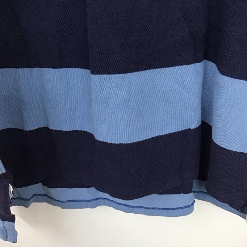 ポロバイラルフローレン Polo by RALPH LAUREN ポロシャツ 半袖 半袖ポロシャツ カラーシャツ 半袖カットソー L ボーダー柄 青 / ブルー / X 水色 / ライトブルー / メンズ USED 古着 中古 10134944
