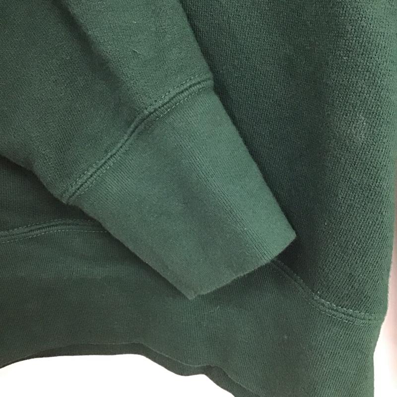 ヘルスニット Healthknit トレーナー 長袖 長袖スウェット ジップカラーネック スウェットカットソー L 無地 緑 / グリーン / メンズ USED 古着 中古 10132695