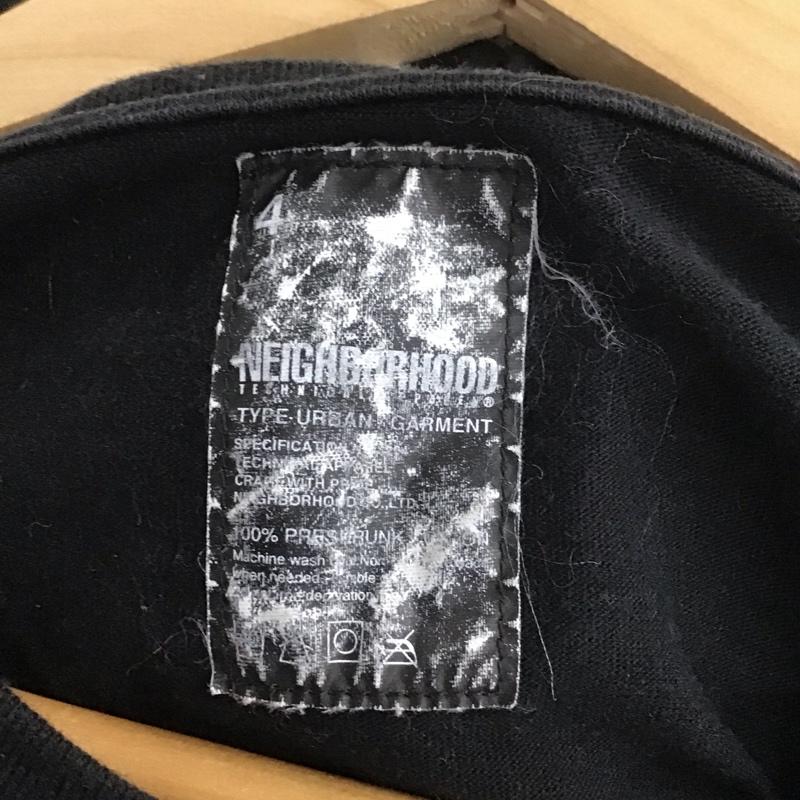ネイバーフッド NEIGHBORHOOD Tシャツ 半袖 半袖カットソー プリントTシャツ クルーネックカットソー fragment 4 プリント 黒 / ブラック / メンズ USED 古着 中古 10132679