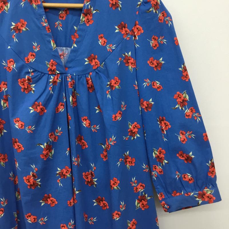 ザラ ZARA ワンピース ひざ丈スカート XS 花柄 青 / ブルー / レディース USED 古着 中古 10134146