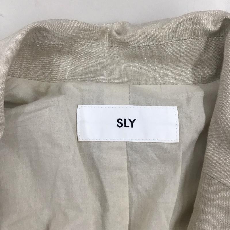 スライ SLY ジャケット、上着 ジャケット、ブレザー 030eSZ30-3450 LINEN SHORT SLEEVE ジャケット FREE 無地 アイボリー / アイボリー / レディース USED 古着 中古 10112527