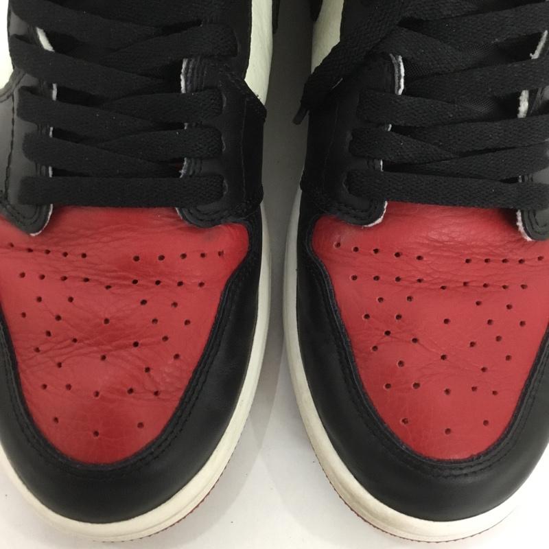 ナイキ NIKE スニーカー スニーカー 555088-610 AIR JORDAN 1 RETRO HIGH OG 28.5cm 箱有 28.5cm ロゴ、文字 黒 / ブラック / X 白 / ホワイト / X 赤 / レッド / メンズ USED 古着 中古 10124379