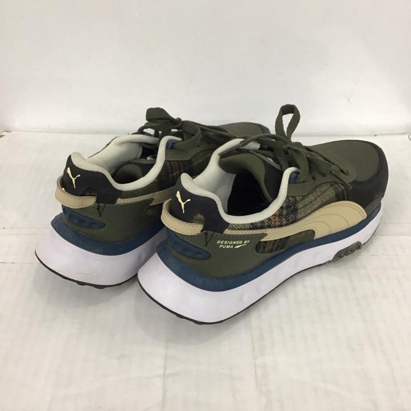 プーマ PUMA スニーカー スニーカー 384186-02 WILD RIDER FLANNEL 24cm 24.0cm ワンポイント カーキ / カーキ / レディース USED 古着 中古 10122584