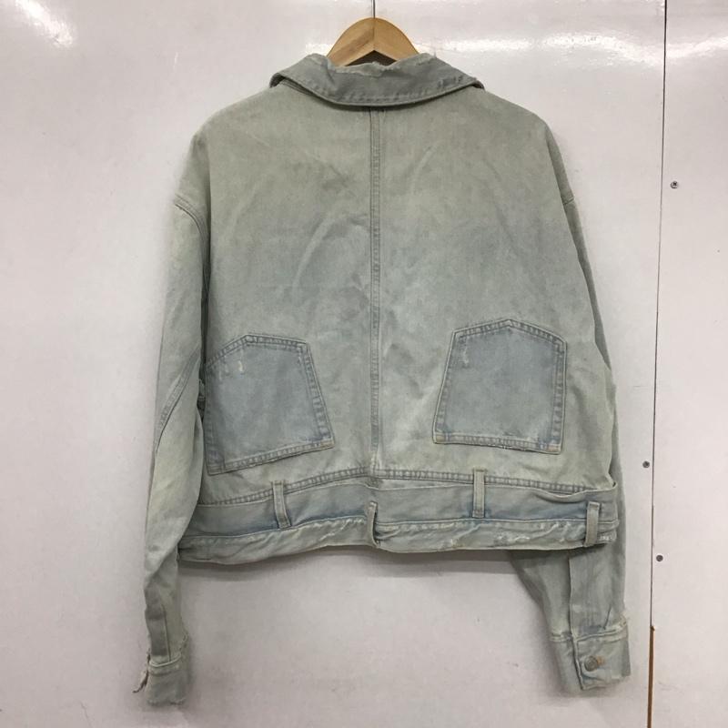 ザラ ZARA ジャケット、上着 ジャケット、ブレザー 5252/270/406 リメイク デニムジャケット L 無地 水色 / ライトブルー / レディース USED 古着 中古 10133674