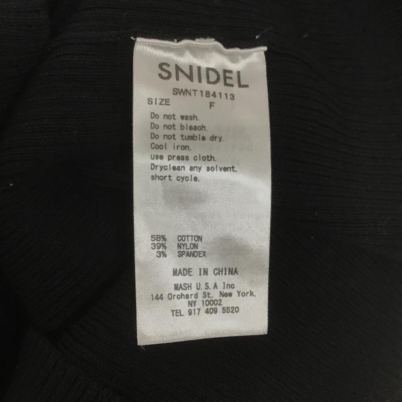スナイデル SNIDEL ニット、セーター 半袖 SWNT184113 ノースリーブフリルニットプルオーバー FREE 無地 黒 / ブラック /  レディース USED 古着 中古 10106202
