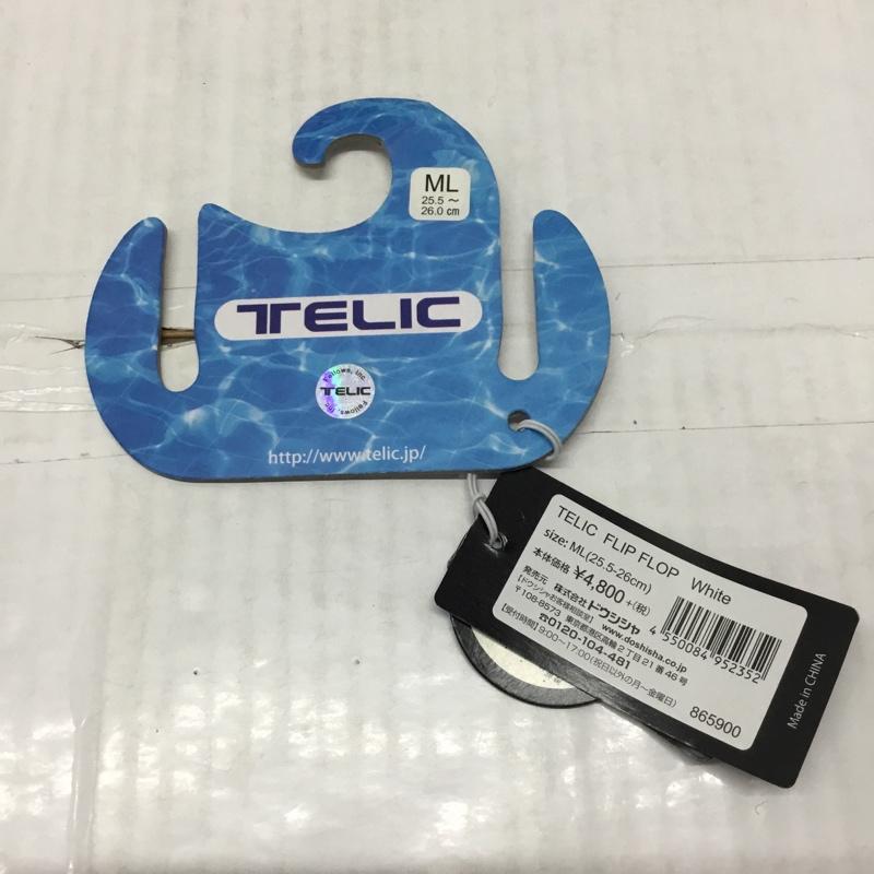 テリック TELIC サンダル サンダル FLIP FLOP 25.5-26 M 無地 白 / ホワイト / メンズ USED 古着 中古 10122333