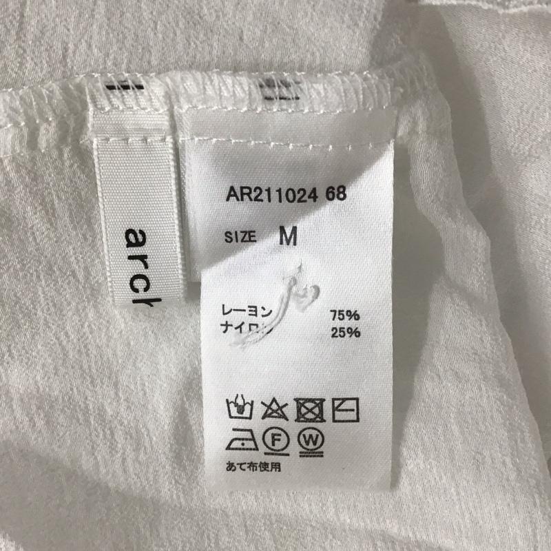 アルシーヴ archives シャツ、ブラウス 長袖 AR211024 68 ビッグカラー フリル M 無地 白 / ホワイト / レディース USED 古着 中古 10110932