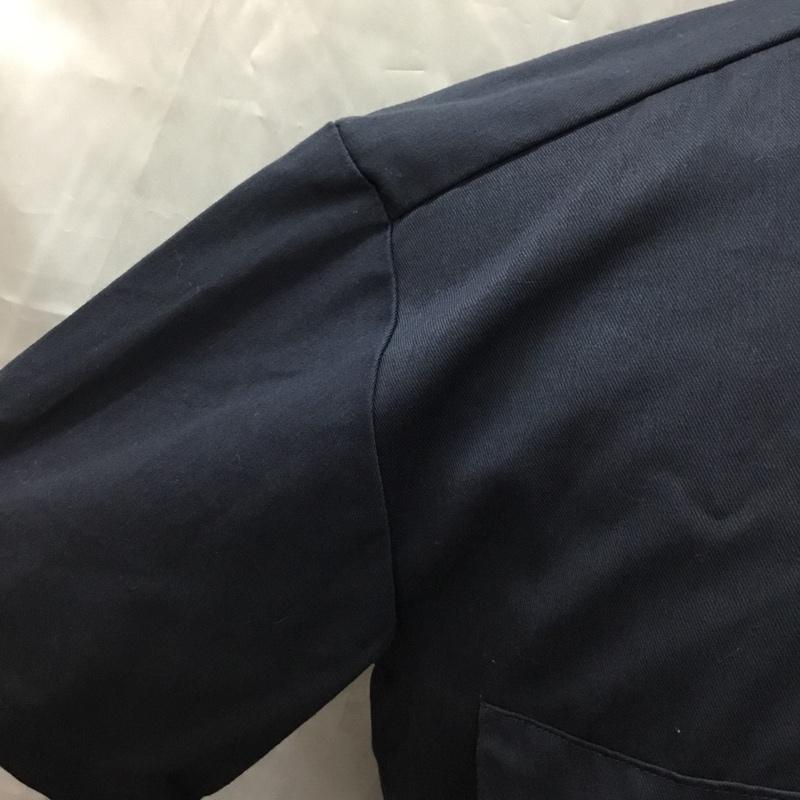 ディッキーズ Dickies シャツ、ブラウス 半袖 半袖シャツ カラーシャツ 半袖カットソー ミリタリーシャツ S 無地 紺 / ネイビー /  メンズ USED 古着 中古 10112415