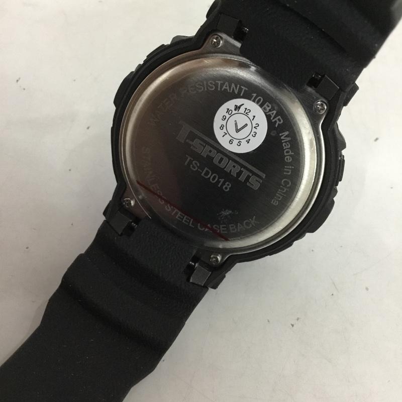 古着 USED 腕時計 デジタル TS-D018 T-SPORTS CREPHA スポーツウォッチ ロゴ、文字 黒 / ブラック / X 青 / ブルー / メンズ USED 古着 中古 10135146