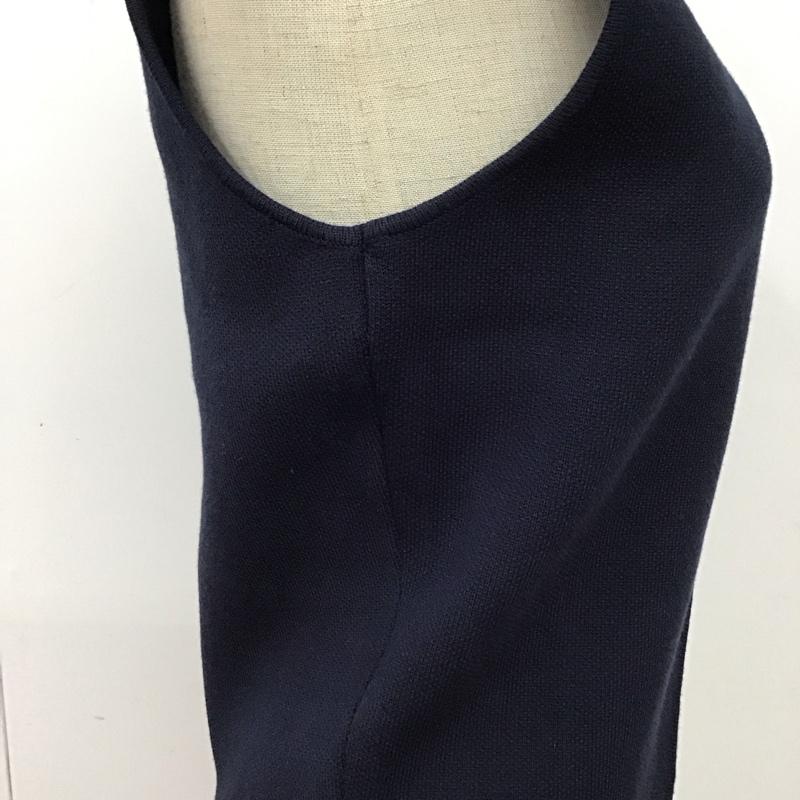 ザラ ZARA ベスト ベスト ニットベスト ノースリーブニット 前開きベスト M 無地 紺 / ネイビー / レディース USED 古着 中古 10117674