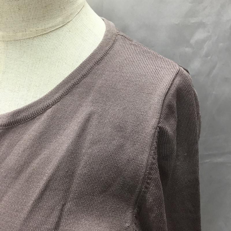 ミッシュマッシュ MISCH MASCH カーディガン 長袖 8-410-00183-4514-21 クルーネック M 無地 紫 / パープル / レディース USED 古着 中古 10107334