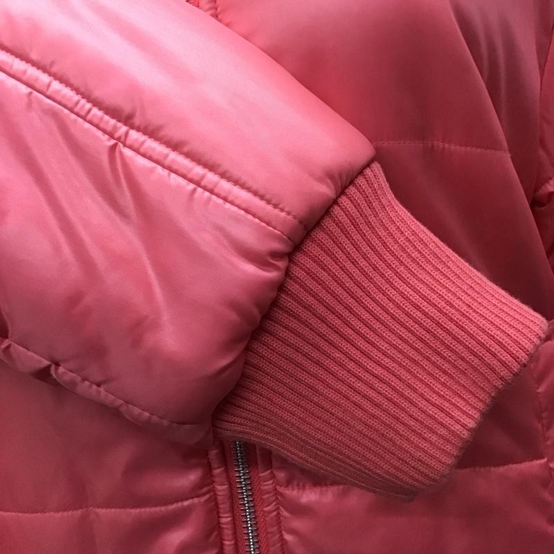 トミーヒルフィガー TOMMY HILFIGER ジャケット、上着 ジャンパー、ブルゾン 124-611100-820 リバーシブル 中綿 ファー 0 ロゴ、文字 桃 / ピンク / X アイボリー / アイボリー / レディース USED 古着 中古 10116955