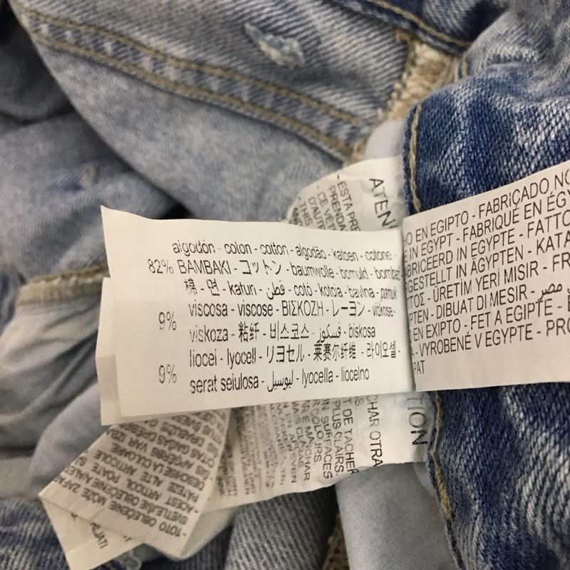 ザラ ZARA パンツ デニム、ジーンズ デニムパンツ ワイドパンツ カジュアルパンツ 42インチ 無地 インディゴ / インディゴ / メンズ USED 古着 中古 10145985