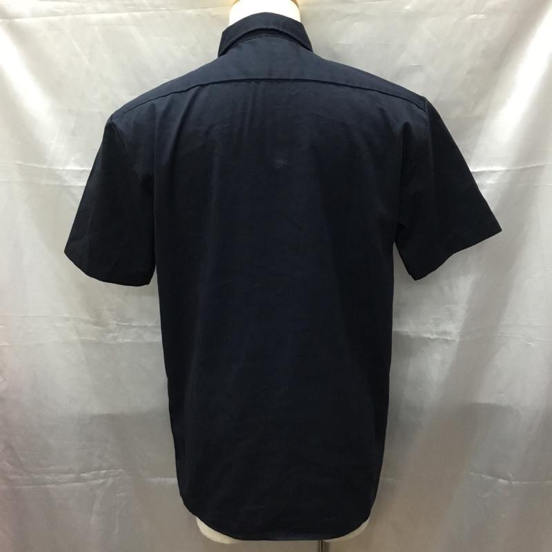 ディッキーズ Dickies シャツ、ブラウス 半袖 半袖シャツ カラーシャツ 半袖カットソー ミリタリーシャツ S 無地 紺 / ネイビー /  メンズ USED 古着 中古 10112415