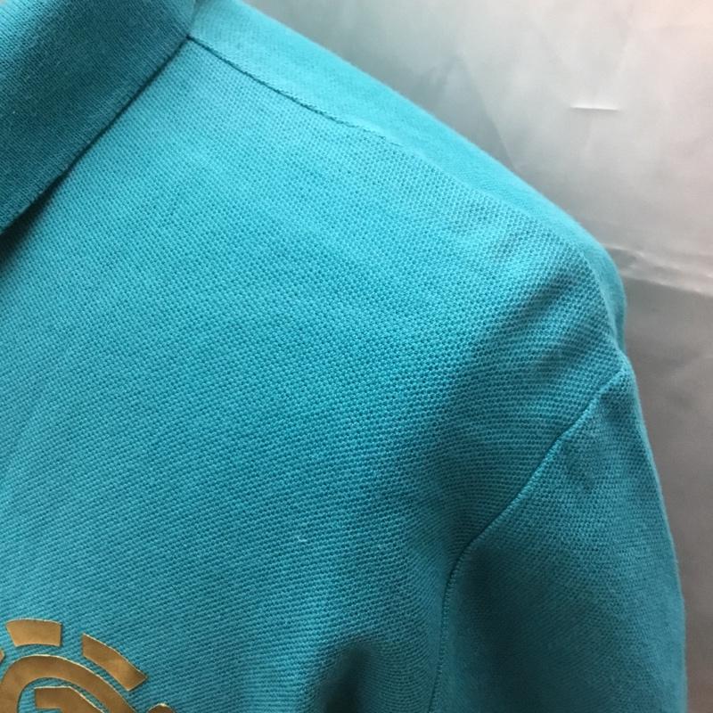 エレメント ELEMENT ポロシャツ 半袖 M 無地 X プリント 水色 / ライトブルー / メンズ USED 古着 中古 10108978